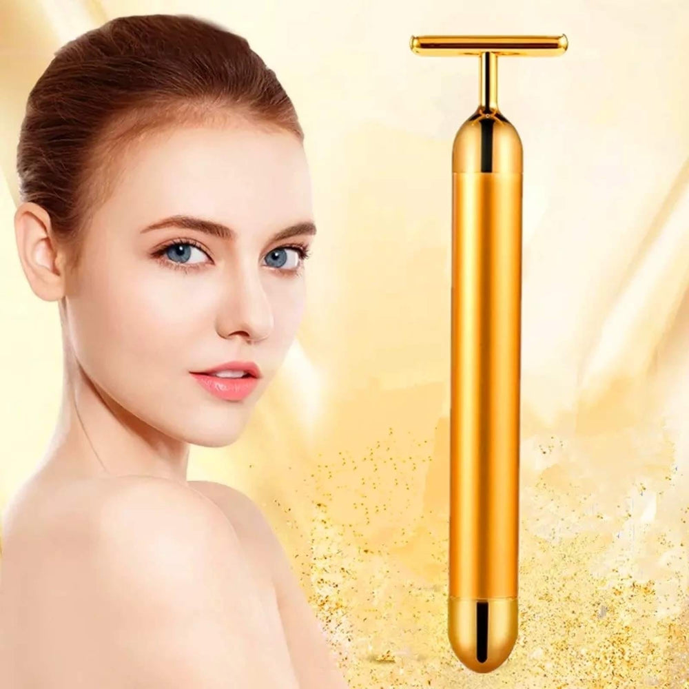 24k Gold Face Massager (6000+ vibrations/min) | Buy 1 Get 1 FREE
