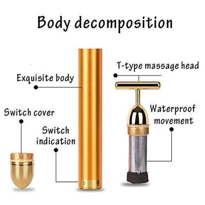 24k Gold Face Massager (6000+ vibrations/min) | Buy 1 Get 1 FREE
