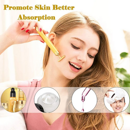 24k Gold Face Massager (6000+ vibrations/min) | Buy 1 Get 1 FREE